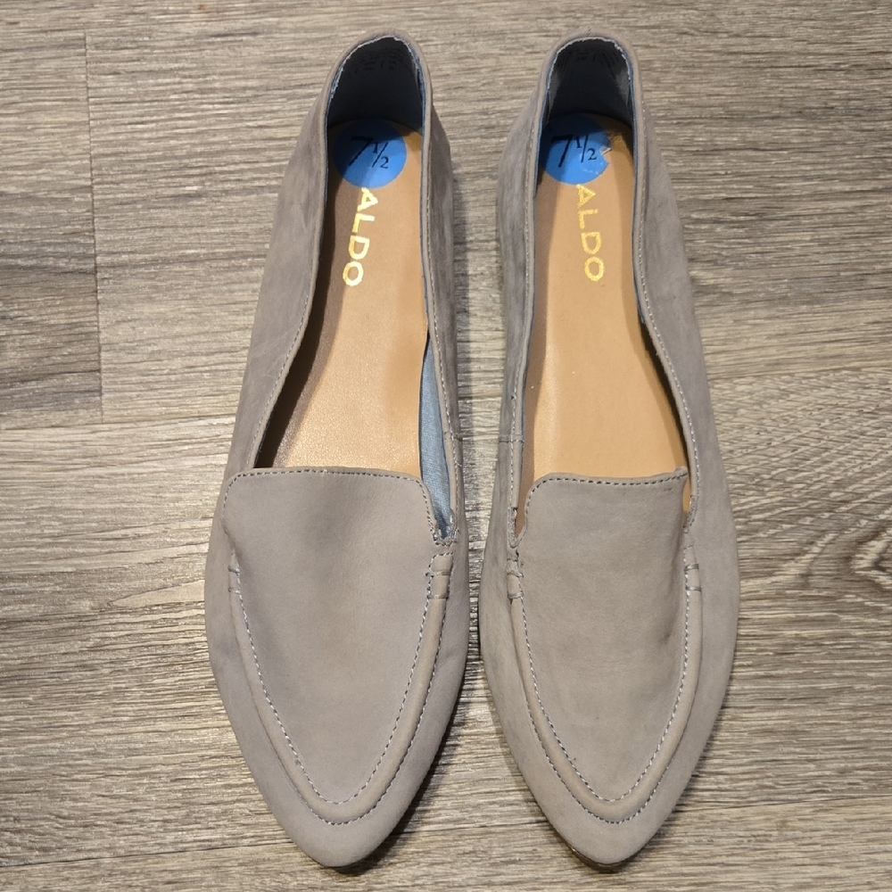 Aldo Light Blue Sueded Loafers 7.5